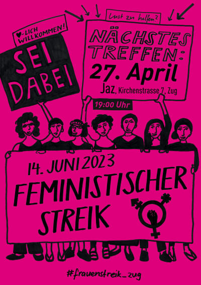 Flyer offene Sitzung feministischer Streik
